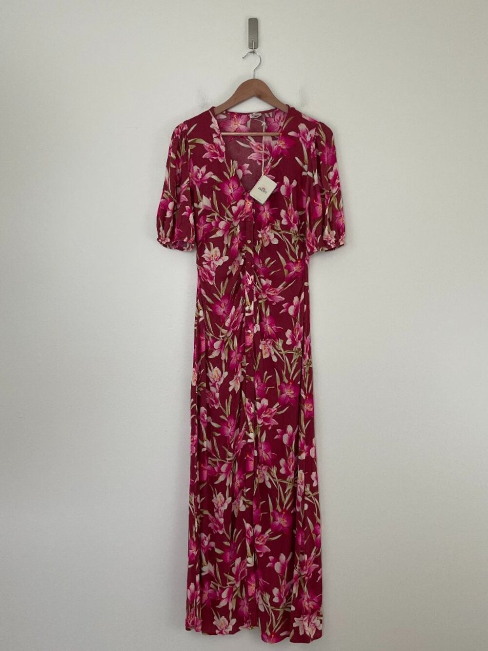 Faherty Sorrento Button Front Maxi Dress in Majorca Floral Size Medium